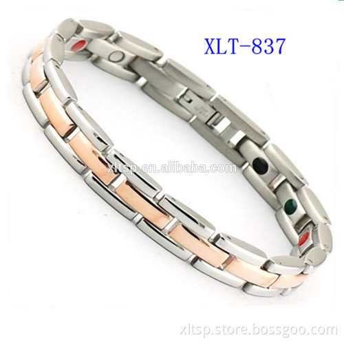 Good health bio magnetic bracelet gold bracelet for men